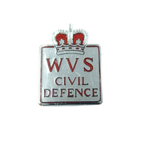 Load image into Gallery viewer, Vintage WVS Civil Defence Pin Badge, Women&#39;s Voluntary Service