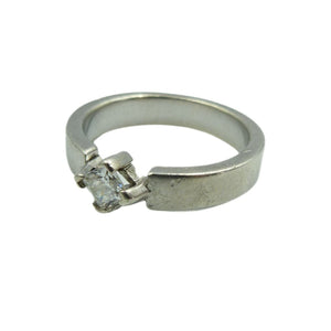 Vintage Silver Cubic Zirconia Ring Size O