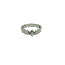 Load image into Gallery viewer, Vintage Silver Cubic Zirconia Ring Size O