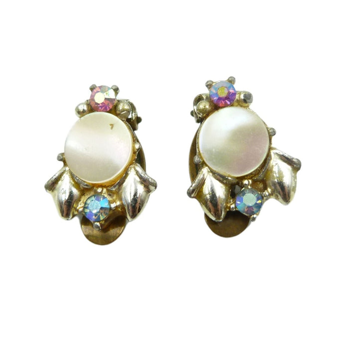 Vintage Pearl Clip On Earrings