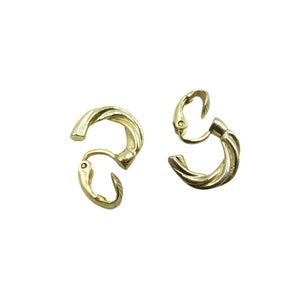 Vintage Gold Hoop Clip On Earrings