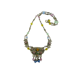 Vintage Art Deco Czech Glass Bead Necklace