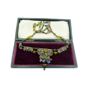 Vintage Art Deco Czech Glass Bead Necklace