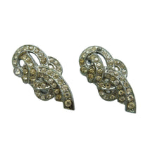 Load image into Gallery viewer, Art Deco Paste Clip On Earrings