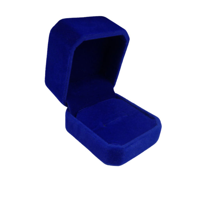 Vintage Blue Velvet Ring Box