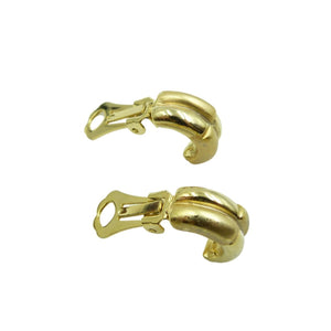 Vintage Gold Hoop Clip On Earrings