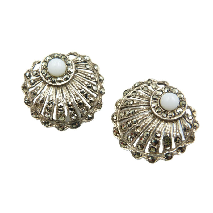 Vintage Silver Marcasite Earrings