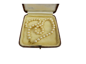 Vintage Monet Faux Pearl Sister Clasp Necklace