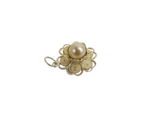 Load image into Gallery viewer, Vintage Silver Filigree Pearl Pendant