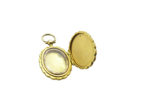 Antique Victorian Gold Plated Floral Engraved Locket