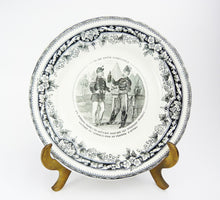 Load image into Gallery viewer, Antique J Vieillard Bordeaux French Black Transferware Plate
