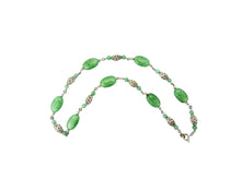 Load image into Gallery viewer, Art Deco Neiger Czech Green Peking Glass Necklace