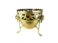Load image into Gallery viewer, Antique Art Nouveau Pierced Brass Jardiniere