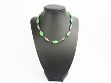 Load image into Gallery viewer, Art Deco Max Neiger Czech Green Peking Glass Necklace