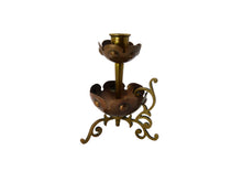 Load image into Gallery viewer, Antique Arts &amp; Crafts Copper and Brass Candle Holder