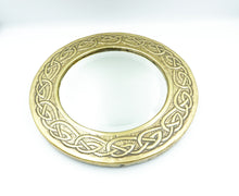 Load image into Gallery viewer, Arts &amp; Crafts Glasgow School Celtic Knot Brass Mirror