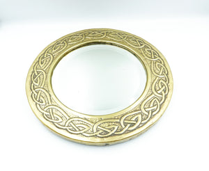 Arts & Crafts Glasgow School Celtic Knot Brass Mirror