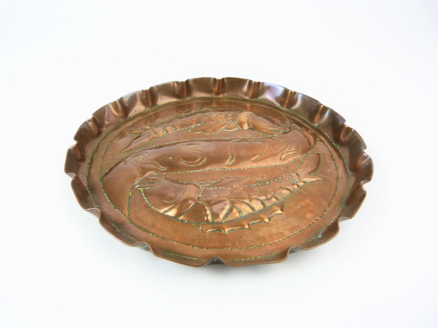 Arts & Crafts Newlyn School Copper Tray Pin Dish