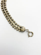 Load image into Gallery viewer, Antique Victorian Silver Plated Ball Bib Collar Necklace