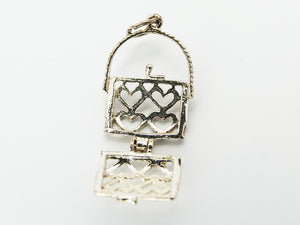Vintage Silver Opening Handbag Charm