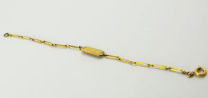 Vintage Gold Filled Child's ID Chain Bracelet