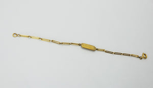 Vintage Gold Filled Child's ID Chain Bracelet