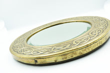Load image into Gallery viewer, Arts &amp; Crafts Glasgow School Celtic Knot Brass Mirror