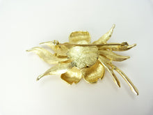 Load image into Gallery viewer, Vintage Gold Rose Brooch Signed Sphinx