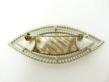 Load image into Gallery viewer, Vintage Silver Tone Abalone Shell Brooch