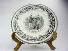 Load image into Gallery viewer, Antique J. Vieillard &amp; Cie Bordeaux Black Transferware Porcelain Plate