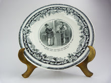 Load image into Gallery viewer, Antique J. Vieillard &amp; Cie Bordeaux Black Transferware Earthenware Plate