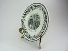 Load image into Gallery viewer, Antique J. Vieillard &amp; Cie Bordeaux Black Transferware Earthenware Plate