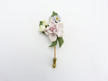 Load image into Gallery viewer, Fine Bone China Fleur 2000 Floral Brooch