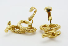 Load image into Gallery viewer, Gold Rope Twist Earrings