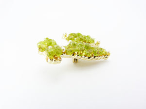 Peridot Chip Poodle Brooch