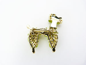 Peridot Chip Poodle Brooch