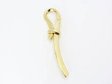 Load image into Gallery viewer, Large Modernist Gold Tone Rope Knot Brooch