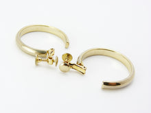Load image into Gallery viewer, Gold Hoop Clip On Screw Back Earrings