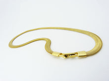 Load image into Gallery viewer, Gold Herringbone Snake Chain Necklace