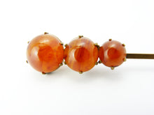 Load image into Gallery viewer, Antique Carnelian Gold Tone Bar Brooch