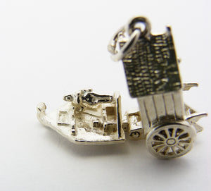 Silver Victorian Bathing Carriage Charm