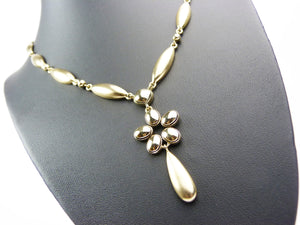 Monet 1970's Gold Flower Necklace