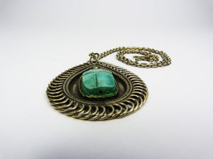 Art Deco Egyptian Revival Scarab Necklace