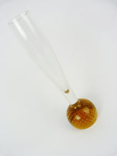 Load image into Gallery viewer, Vintage Brown Amber Glass Controlled Bubble Bud Vase