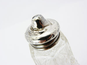 David Loebl Schindler & Co. Cut Glass Silver Lidded Salt/Pepper Pot