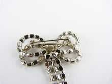 Load image into Gallery viewer, Vintage Clear Crystal Rhinestone Bow Brooch