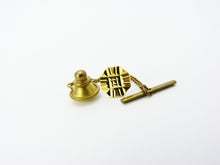Load image into Gallery viewer, Vintage Gold Tone Diamond Cut Tie Tack