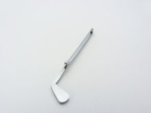 Load image into Gallery viewer, Vintage Silver Tone Golf Club Brooch
