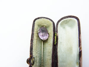 Antique Silver & Amethyst Stick Pin