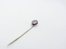 Load image into Gallery viewer, Antique Silver &amp; Amethyst Stick Pin